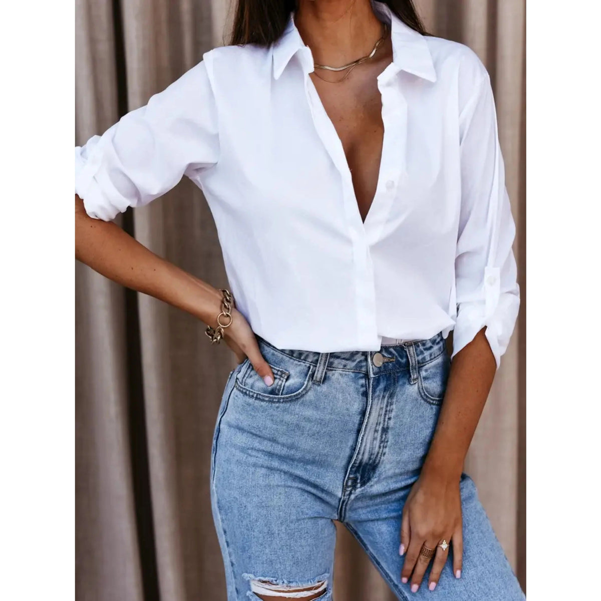 Chemise Femme Manches Longues Classique 8