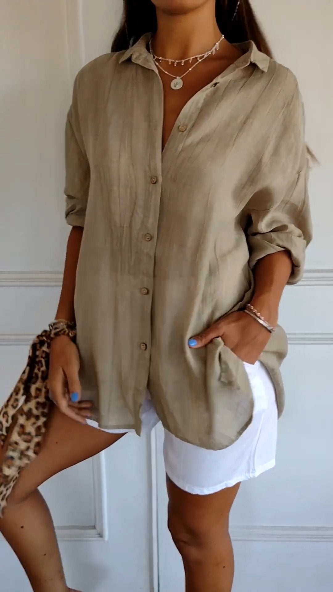 Chemise Femme Manches Longues Plissée 2