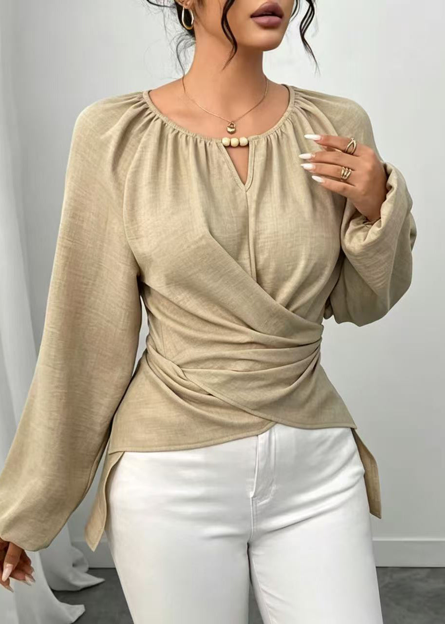 Chemise Femme Style Bohème Col Rond Automne 2