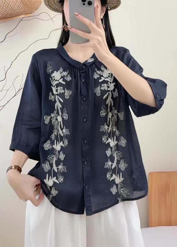 Chemise Femme Surdimensionnée à Manches de Bracelet Chic 1