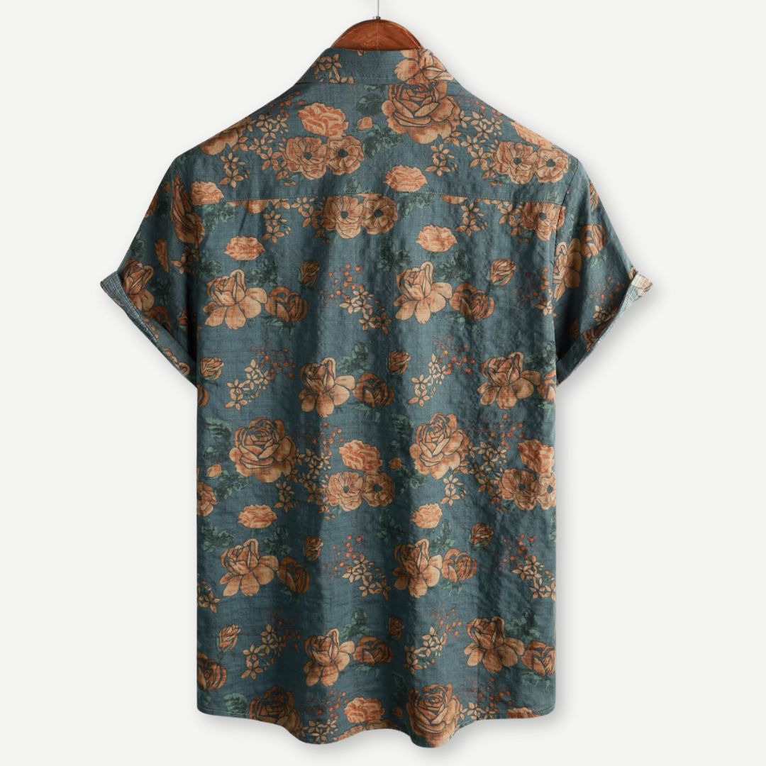 Chemise Femme Vintage à Fleurs Tissu Léger 1