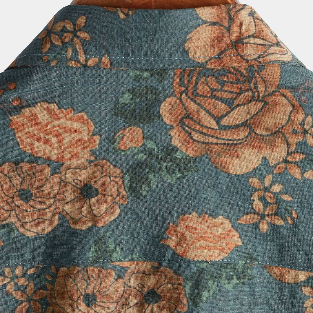 Chemise Femme Vintage à Fleurs Tissu Léger 2