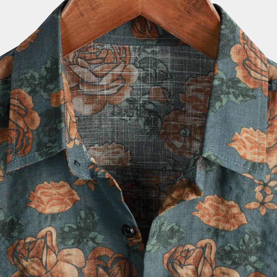 Chemise Femme Vintage à Fleurs Tissu Léger 3