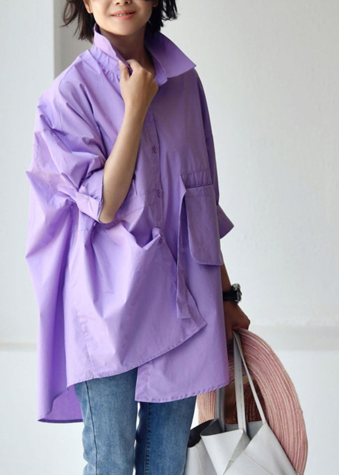 Chemise Femme à Manches Longues Col Peter Pan 4
