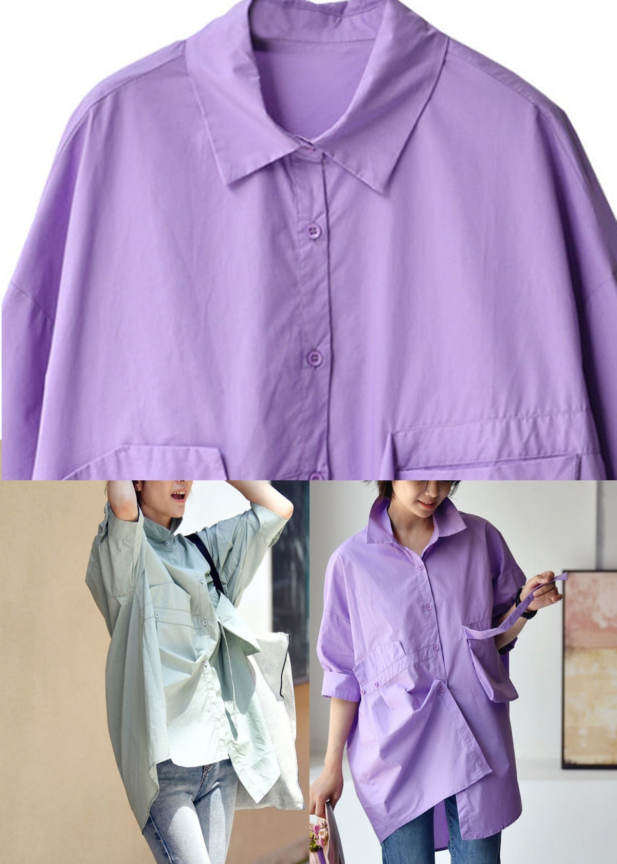 Chemise Femme à Manches Longues Col Peter Pan 6