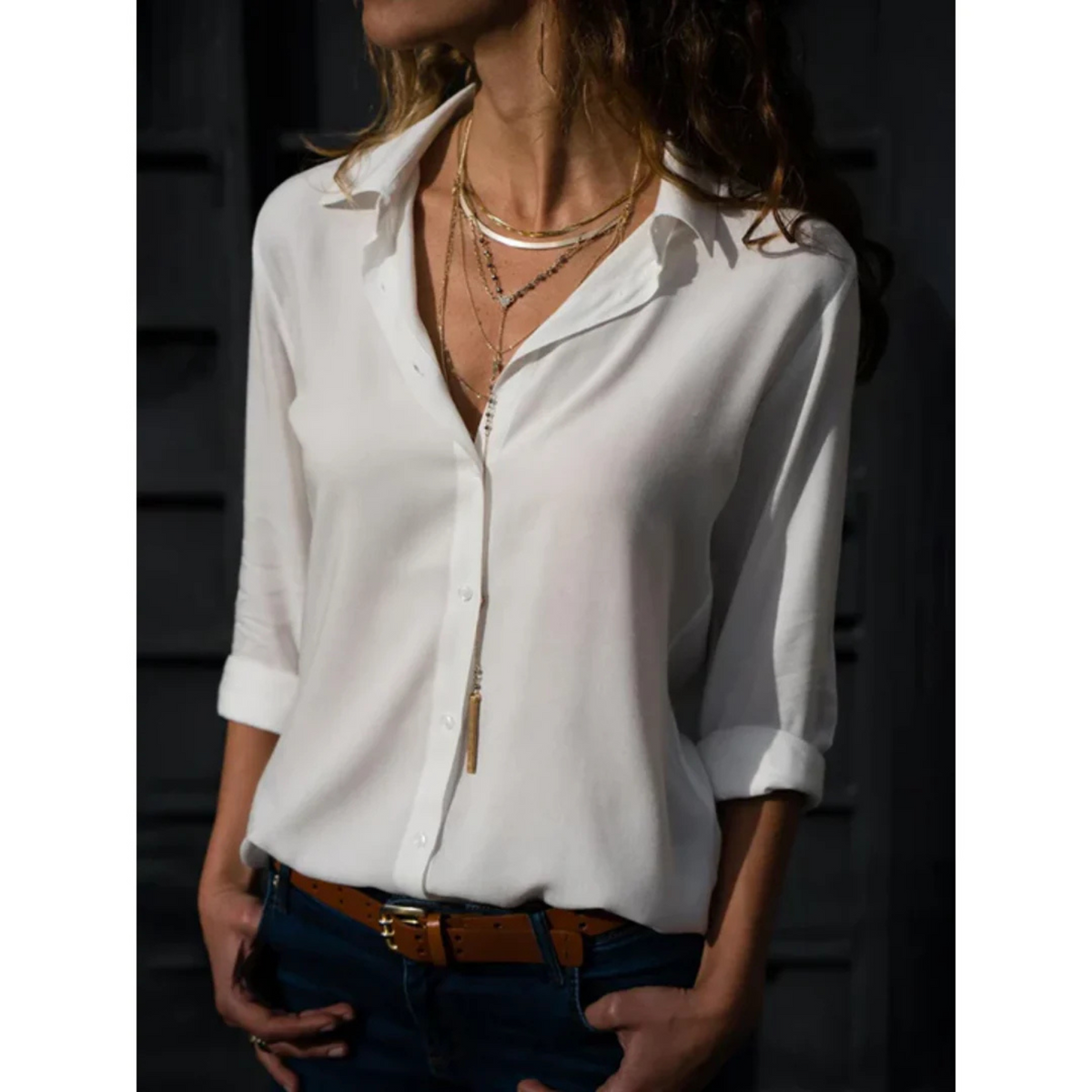 Chemise Femme à Manches Longues Polyvalente 0