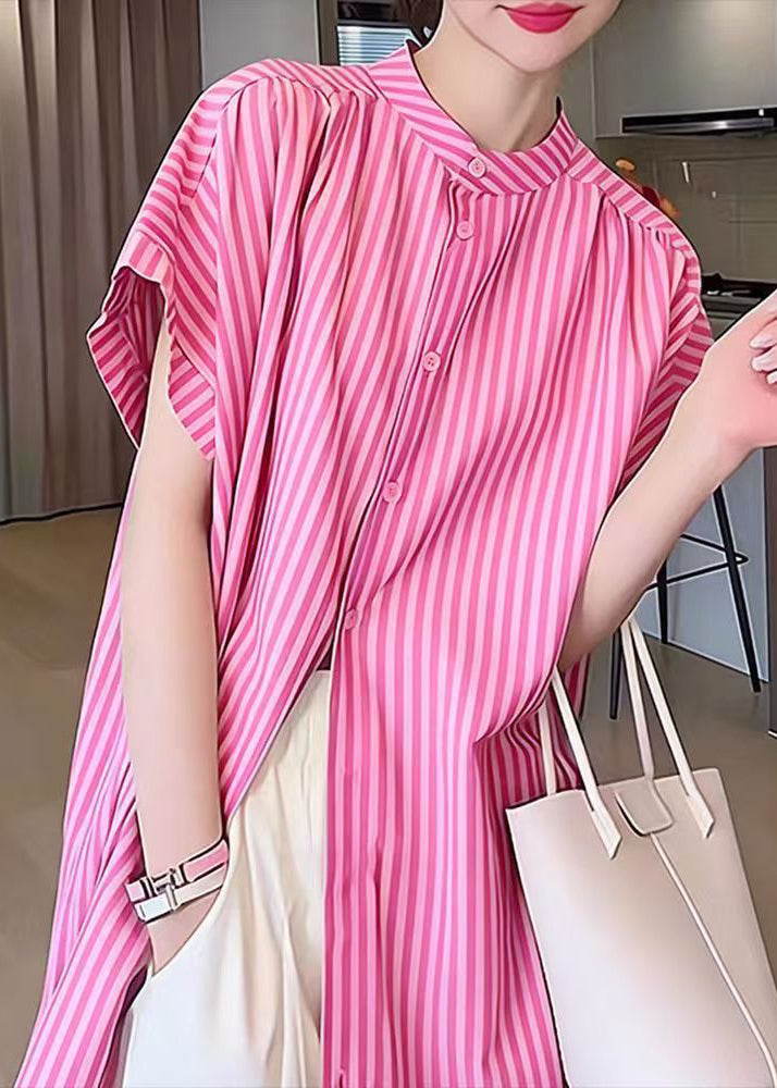 Chemise Femme à Rayures Rose Chic 0