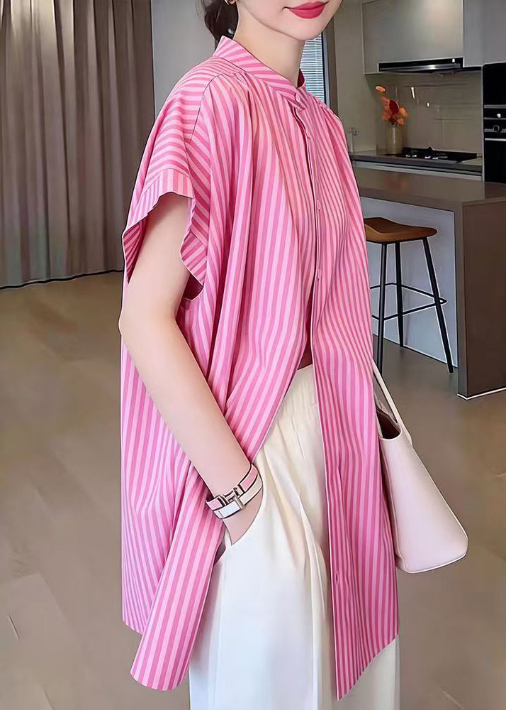 Chemise Femme à Rayures Rose Chic 3