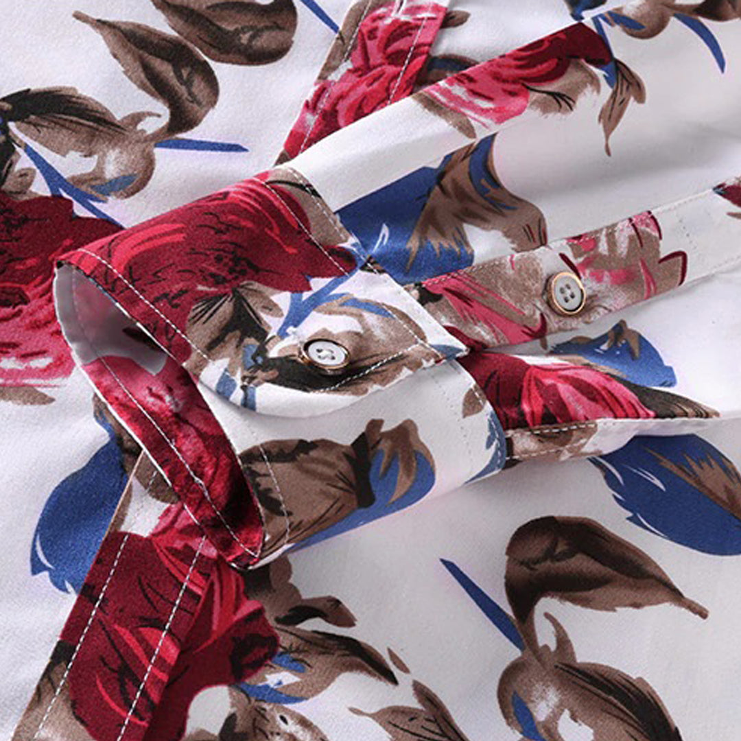 Chemise Florale pour Hommes au Design Romantique 6