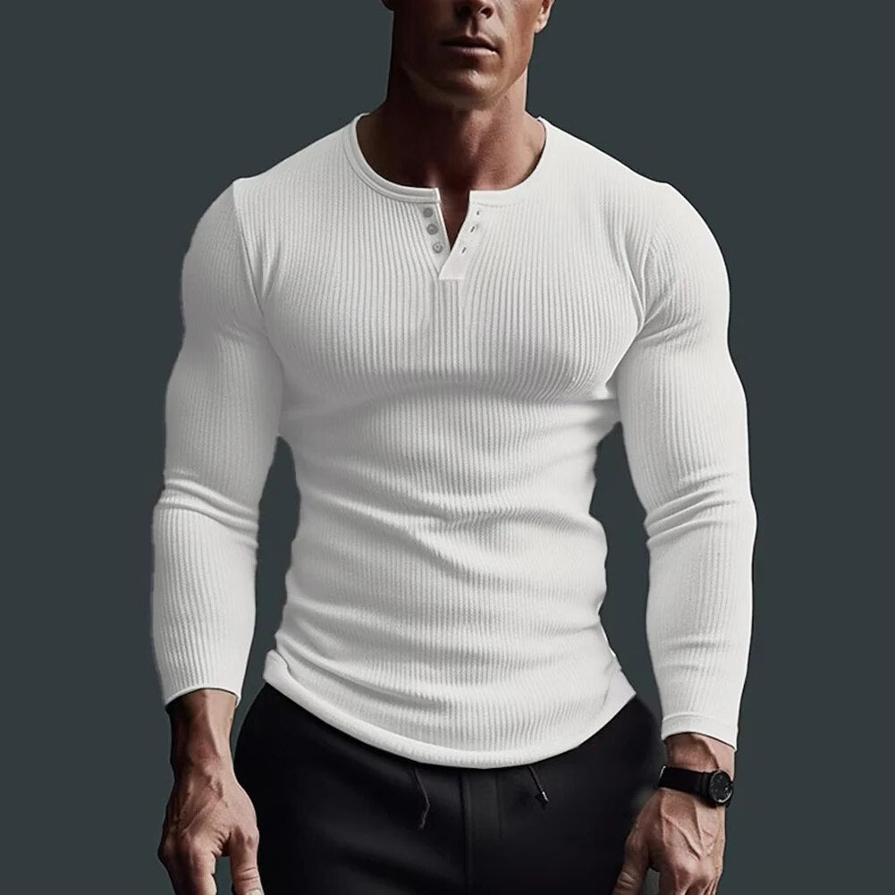 Chemise Henley Ajustée pour Homme 0