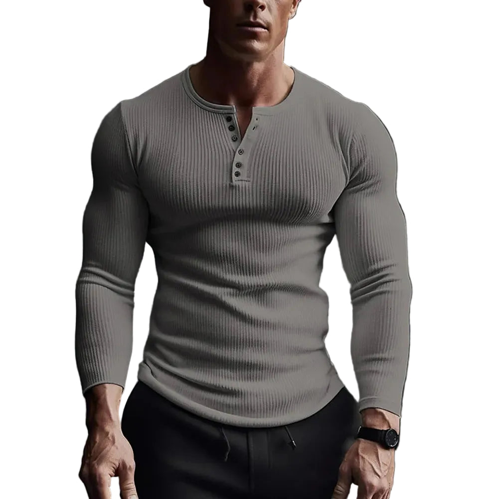 Chemise Henley Ajustée pour Homme 3