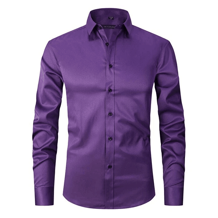Chemise Homme Casual Intelligente Anti-Rides 8