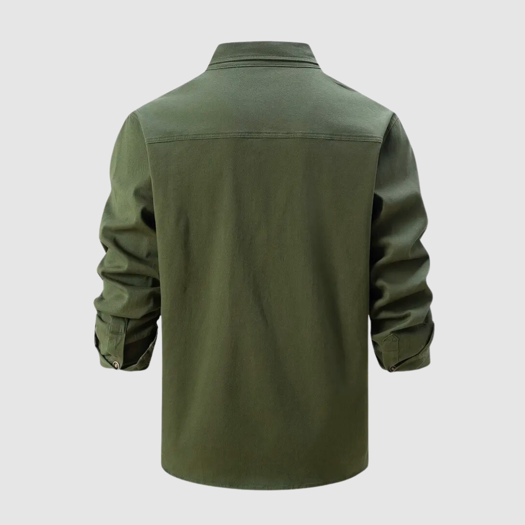 Chemise Homme Casual Tissu Robuste avec Poches Poitrine 2