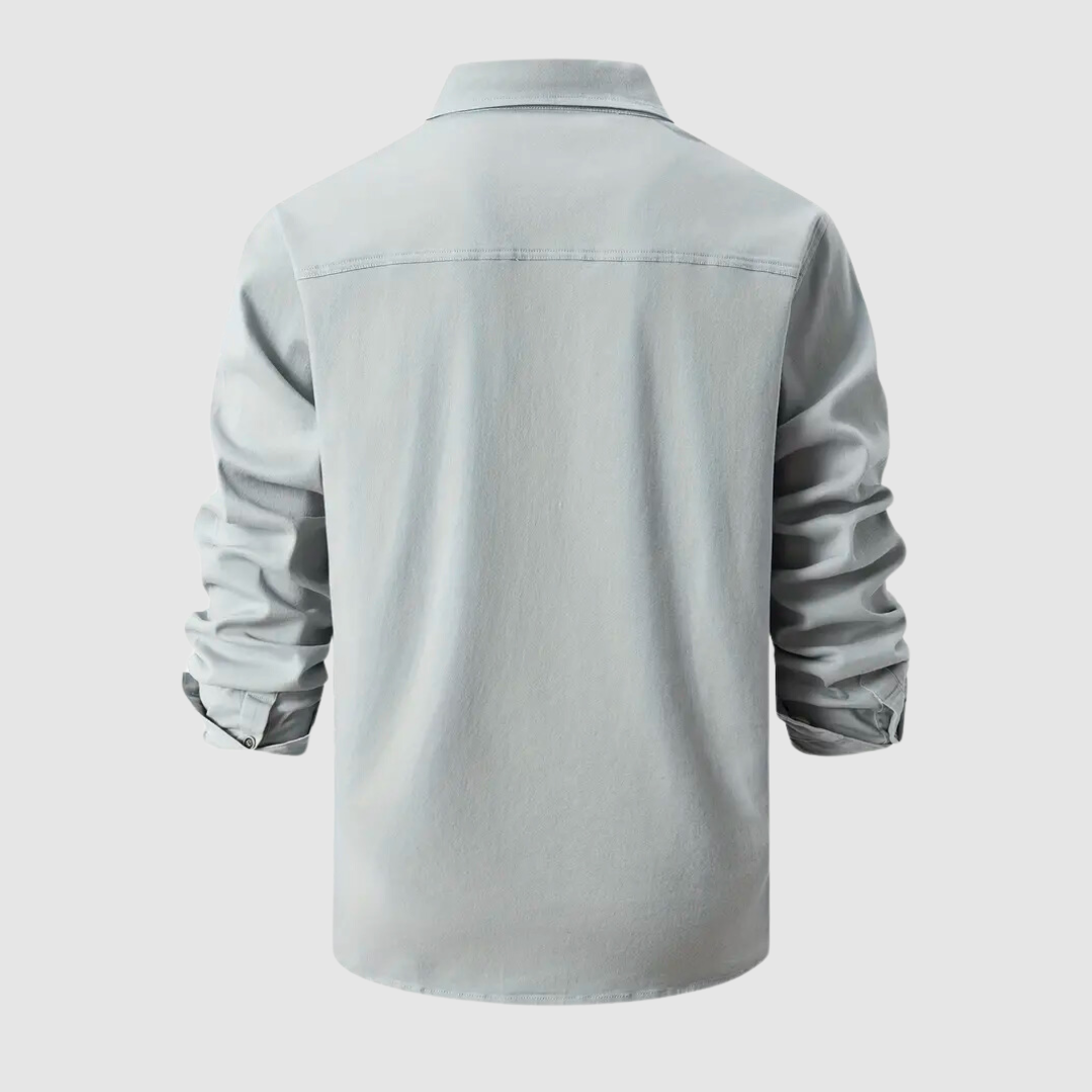 Chemise Homme Casual Tissu Robuste avec Poches Poitrine 4