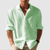 Chemise Homme Casual Unie à Manches Longues avec Revers