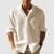 Chemise Homme Casual Unie à Manches Longues avec Revers