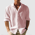 Chemise Homme Casual Unie à Manches Longues avec Revers