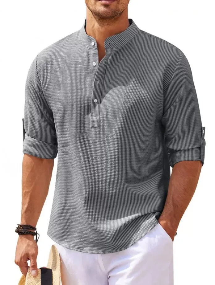 Chemise Homme Classique Tissu Respirant Manche Courte 6