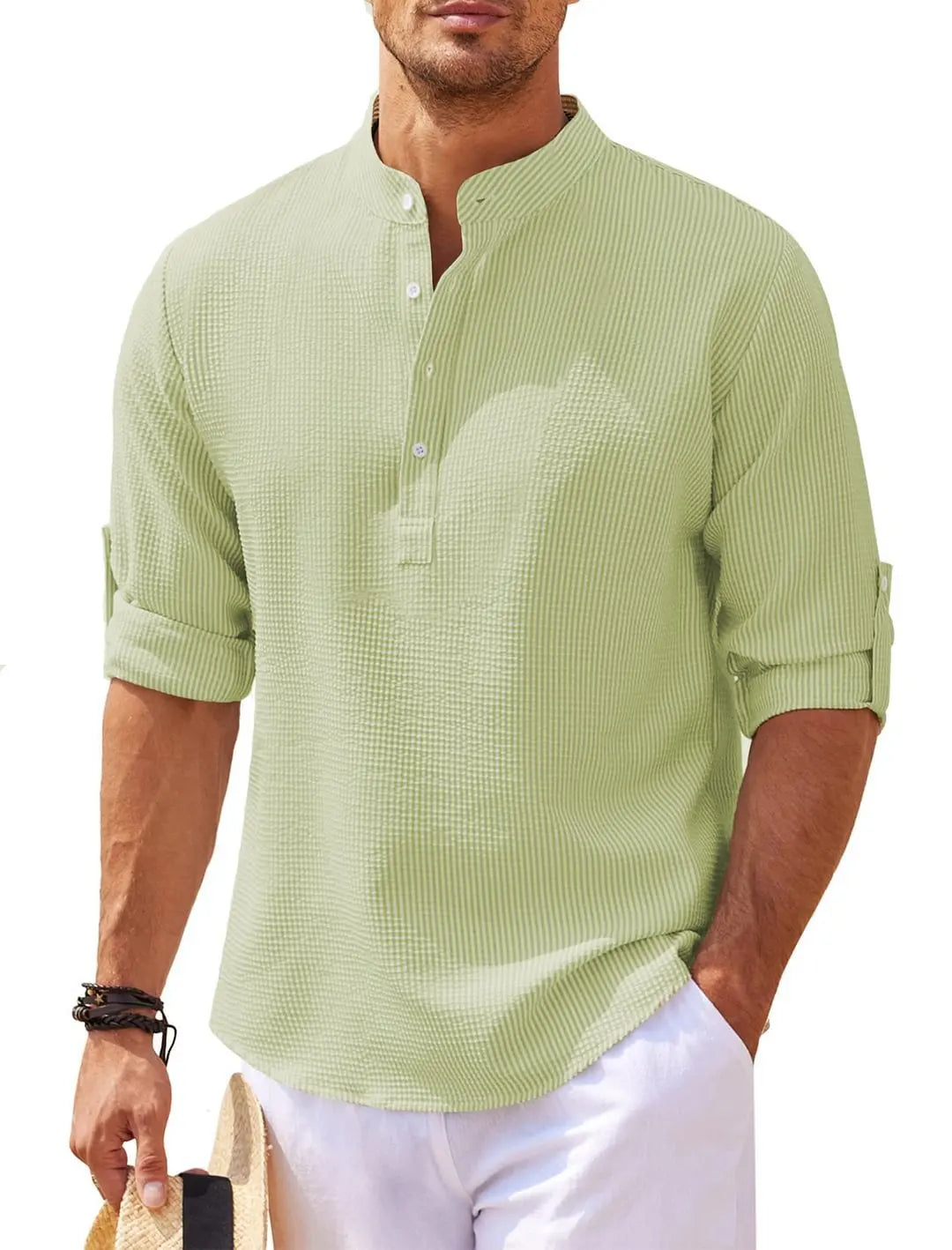 Chemise Homme Classique Tissu Respirant Manche Courte 9