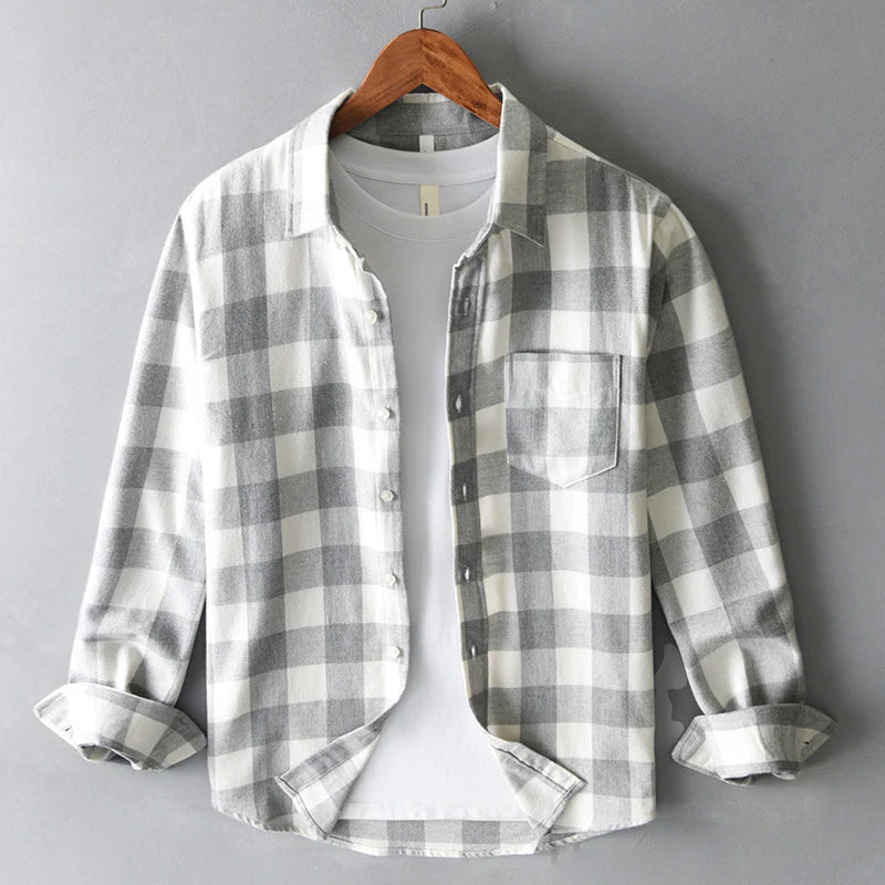 Chemise Homme Classique à Carreaux Vintage 2