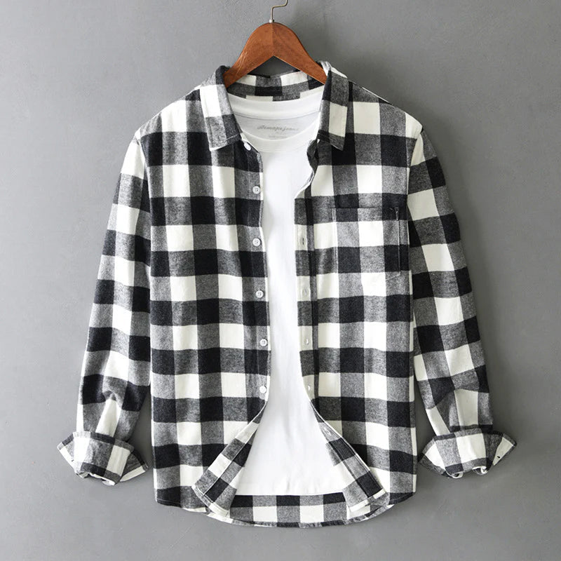 Chemise Homme Classique à Carreaux Vintage 3
