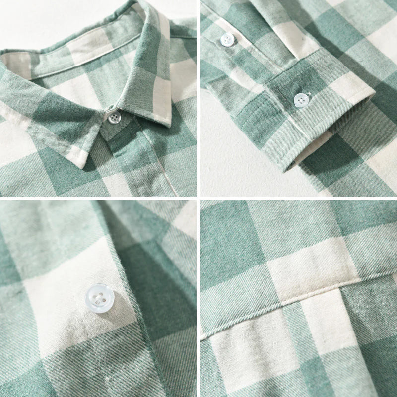 Chemise Homme Classique à Carreaux Vintage 4