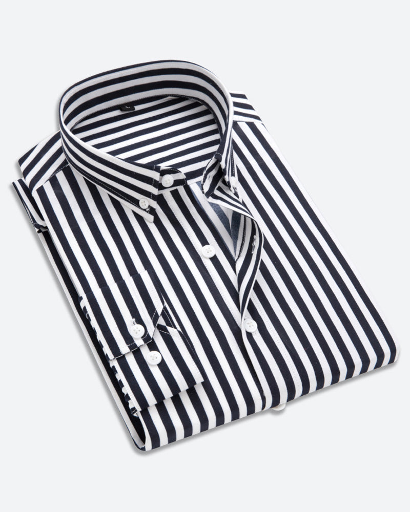 Chemise Homme Classique à Rayures Style Professionnel 2