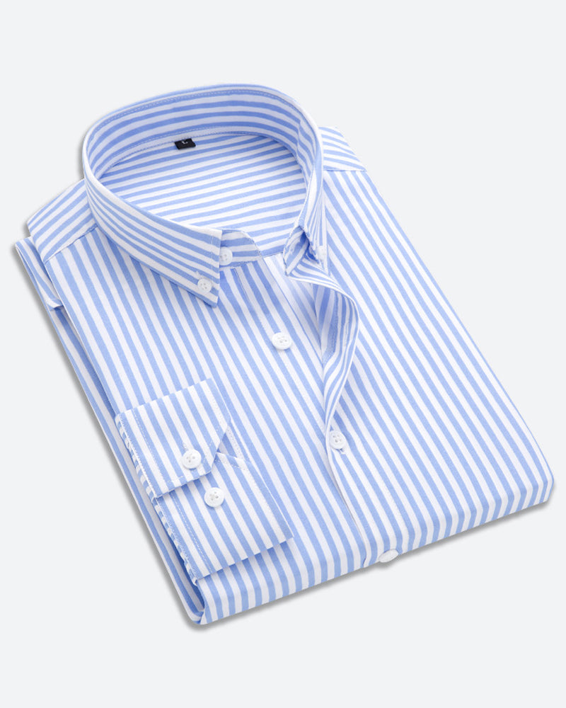 Chemise Homme Classique à Rayures Style Professionnel 3
