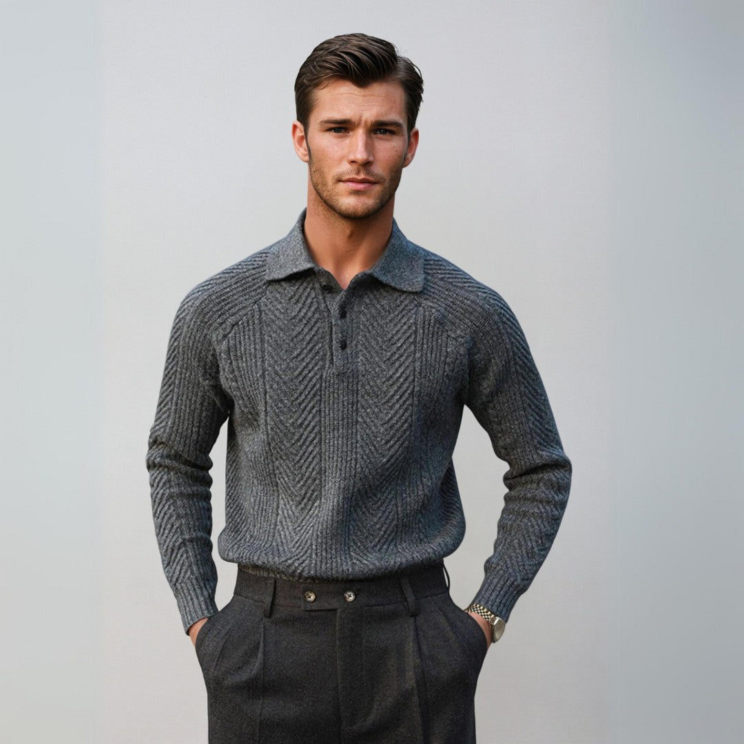 Chemise Homme Col Polo Chic Casual 1