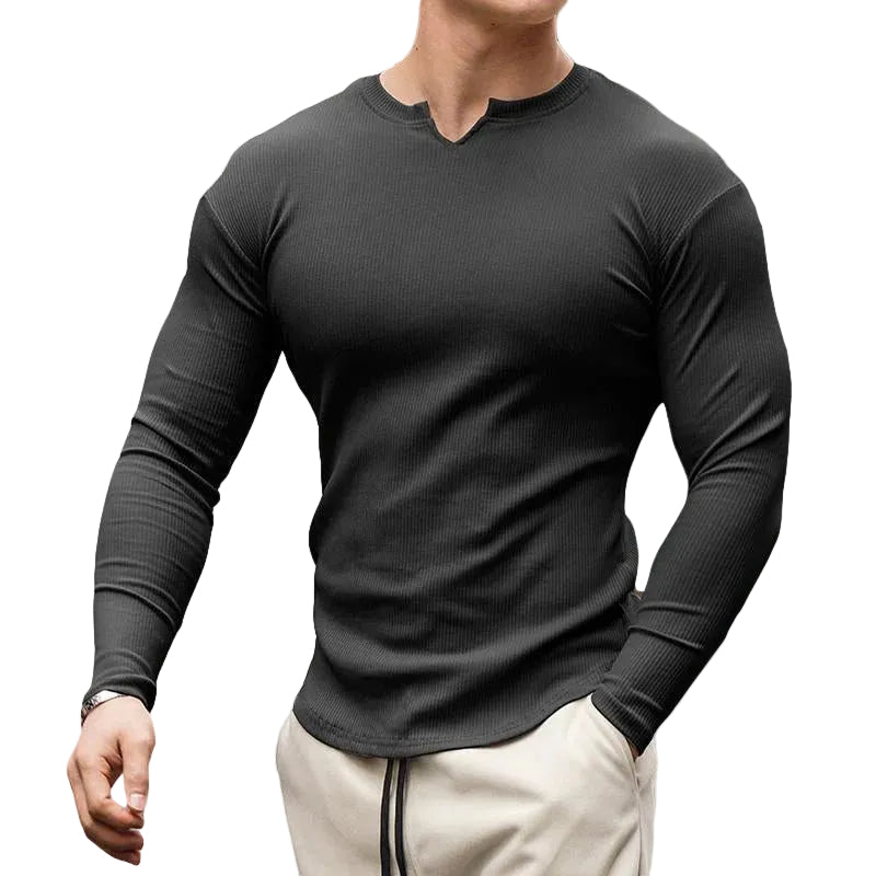 Chemise Homme Coupe Athlétique Manches Longues 0