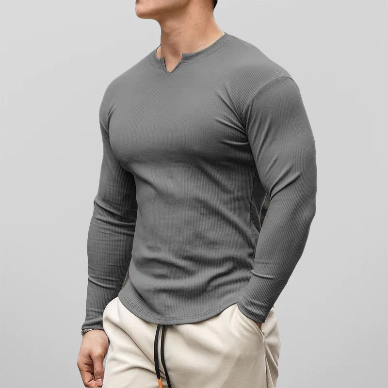 Chemise Homme Coupe Athlétique Manches Longues 1