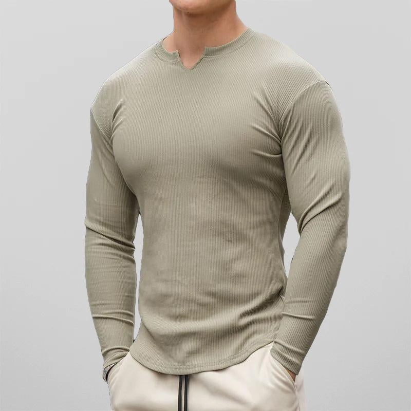 Chemise Homme Coupe Athlétique Manches Longues 3