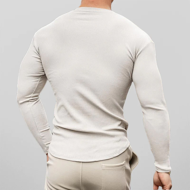 Chemise Homme Coupe Athlétique Manches Longues 5