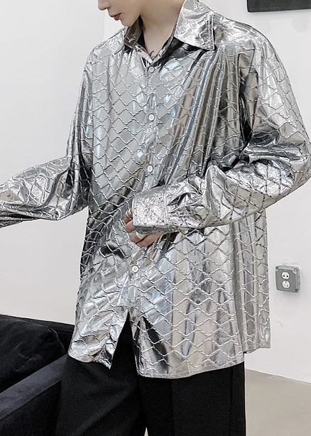 Chemise Homme Décontractée Coupe Oversize à Carreaux 3