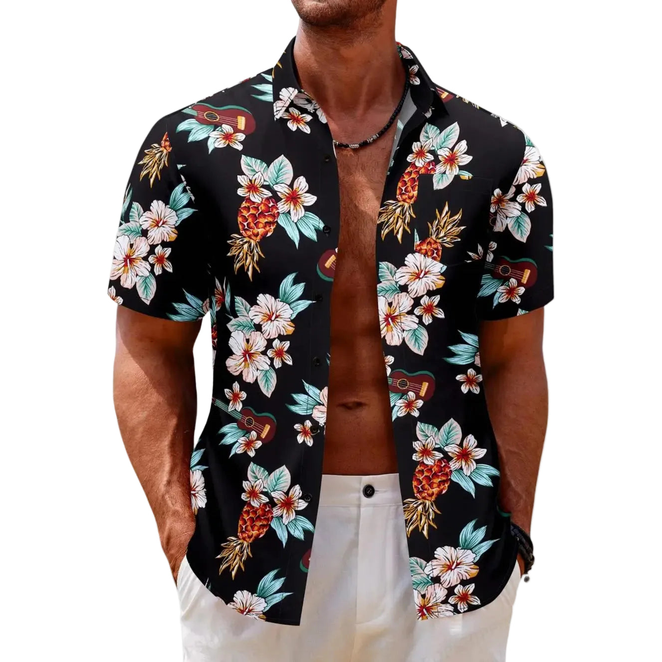 Chemise Homme Décontractée Imprimé Floral 0