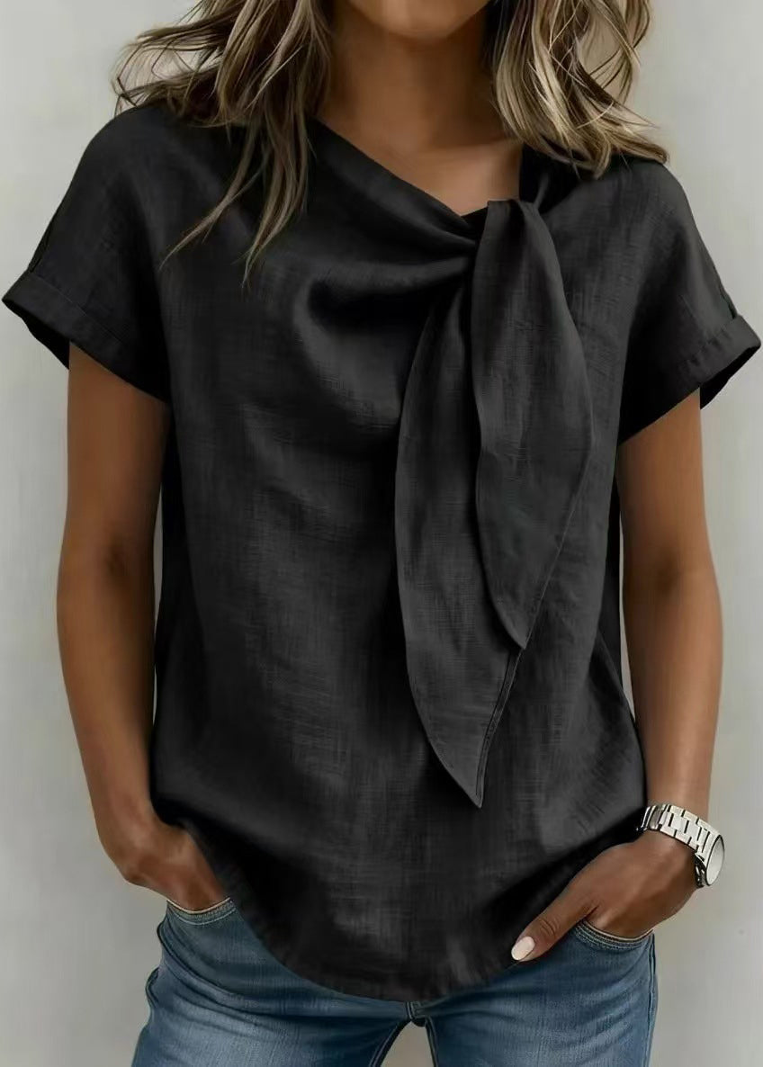 Chemise Homme Décontractée à Lacets Manches Courtes 1