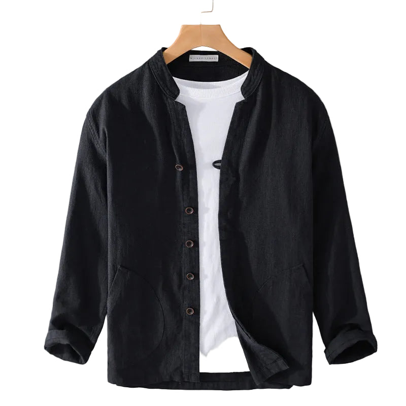Chemise Homme Décontractée en Lin 0
