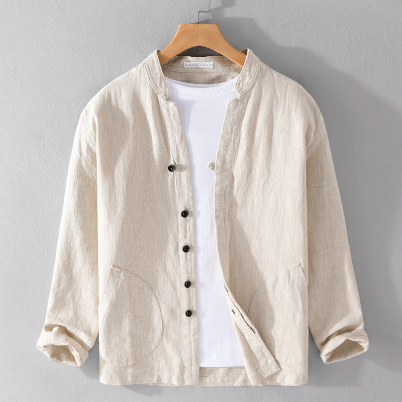 Chemise Homme Décontractée en Lin 1