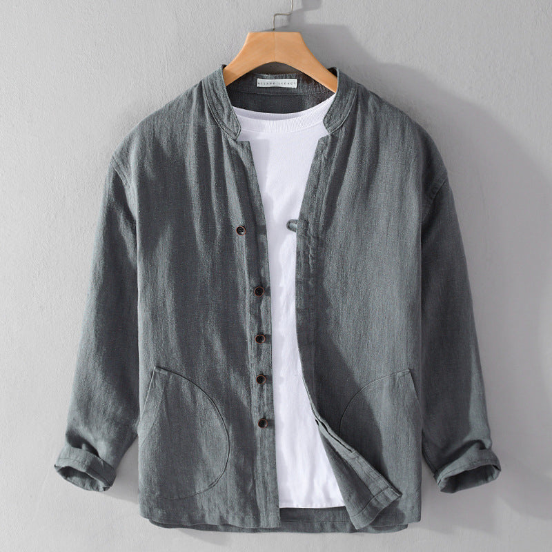Chemise Homme Décontractée en Lin 2