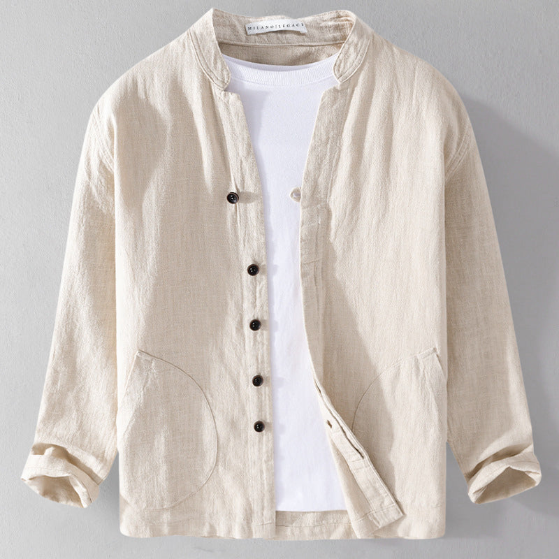 Chemise Homme Décontractée en Lin 5