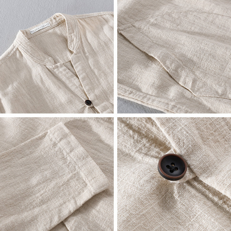 Chemise Homme Décontractée en Lin 6