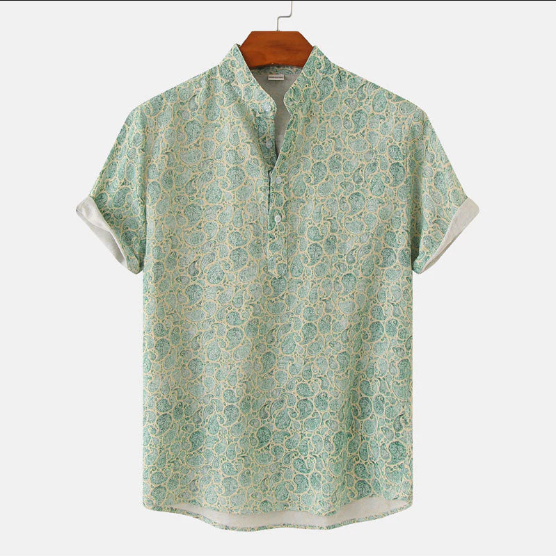 Chemise Homme Floral Moderne en Coton Ajustée 2