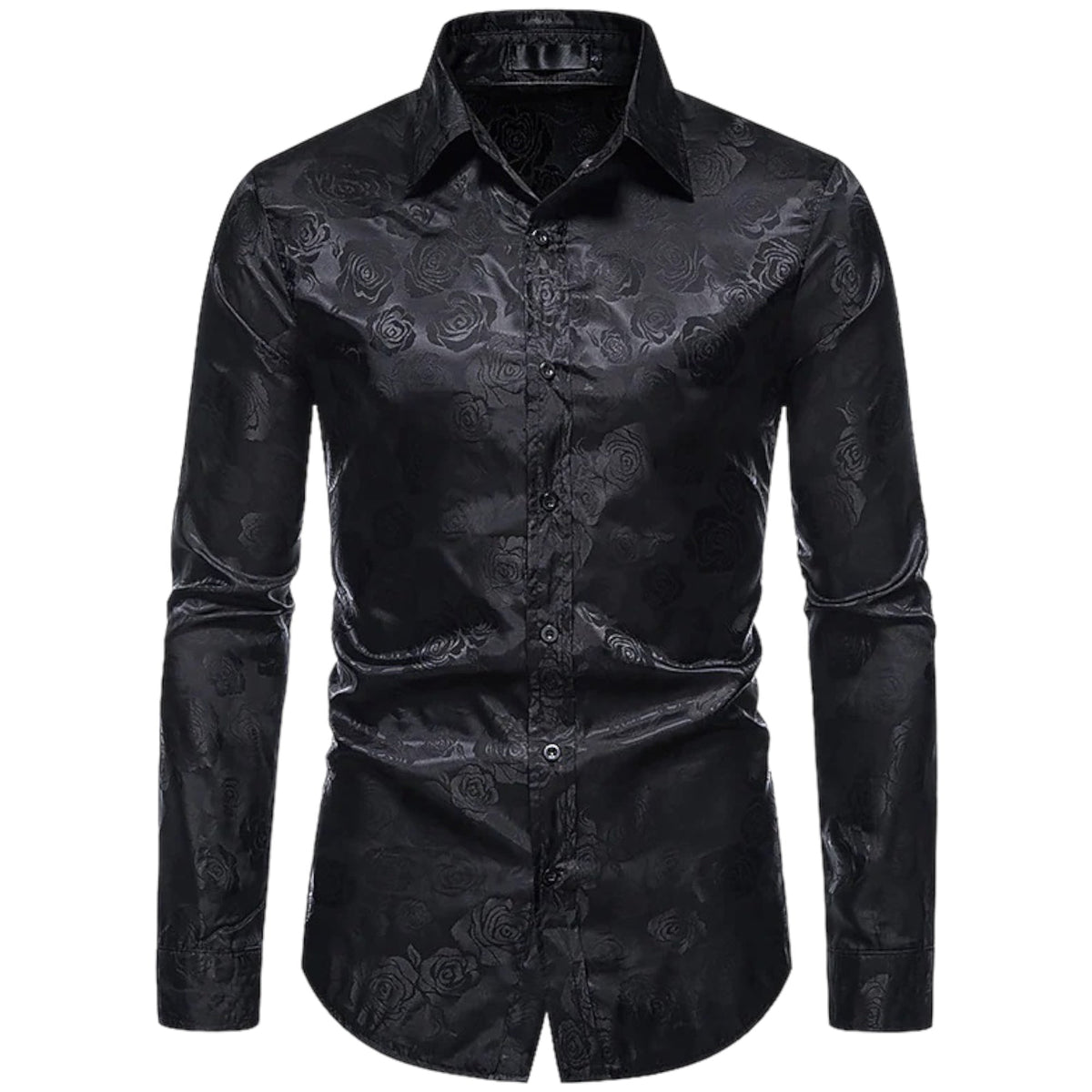 Chemise Homme Longue Détails Floraux Coton Polyester 1