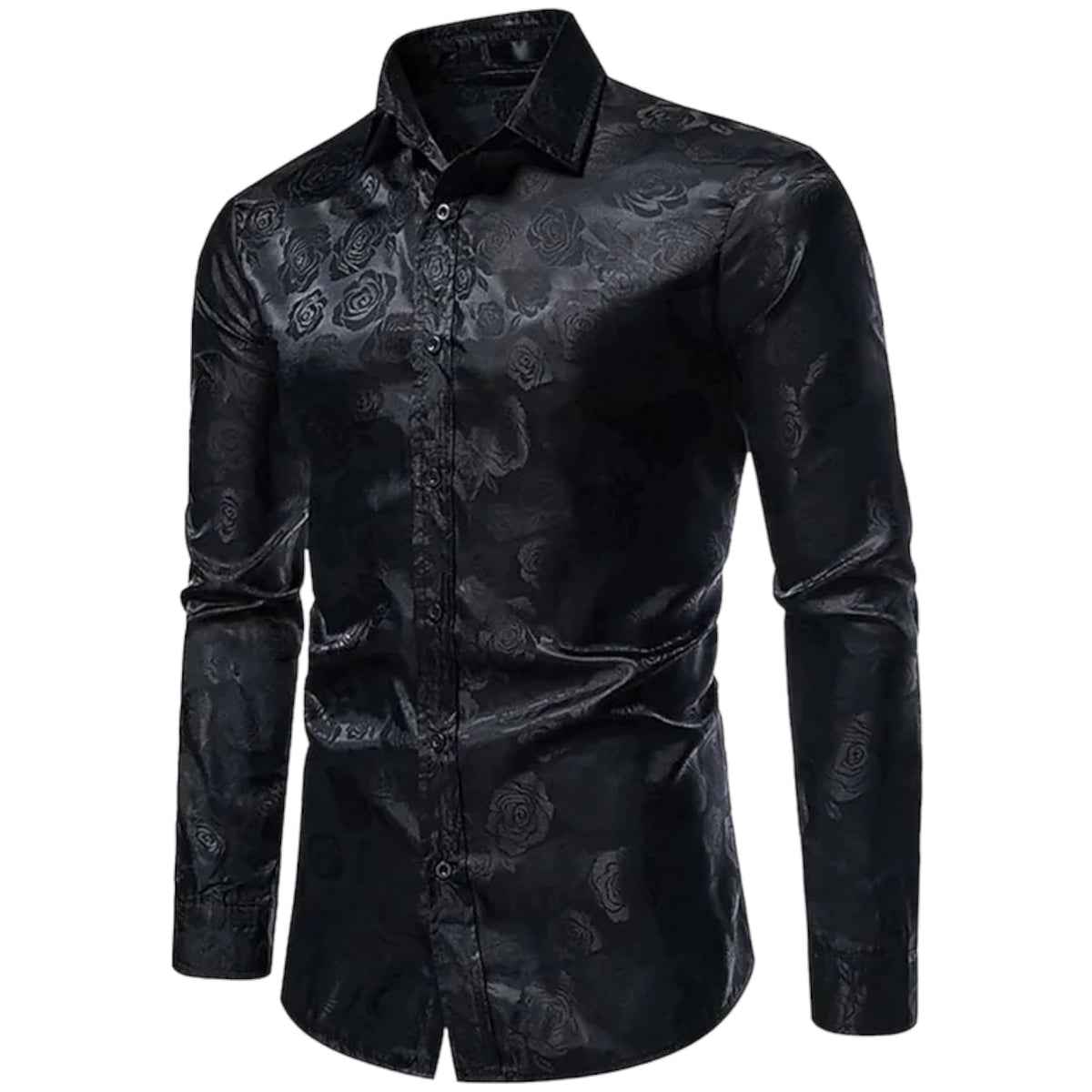 Chemise Homme Longue Détails Floraux Coton Polyester 2