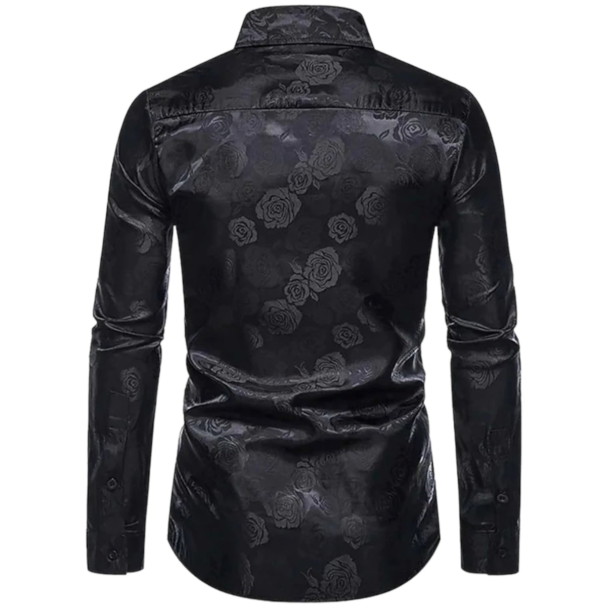 Chemise Homme Longue Détails Floraux Coton Polyester 3