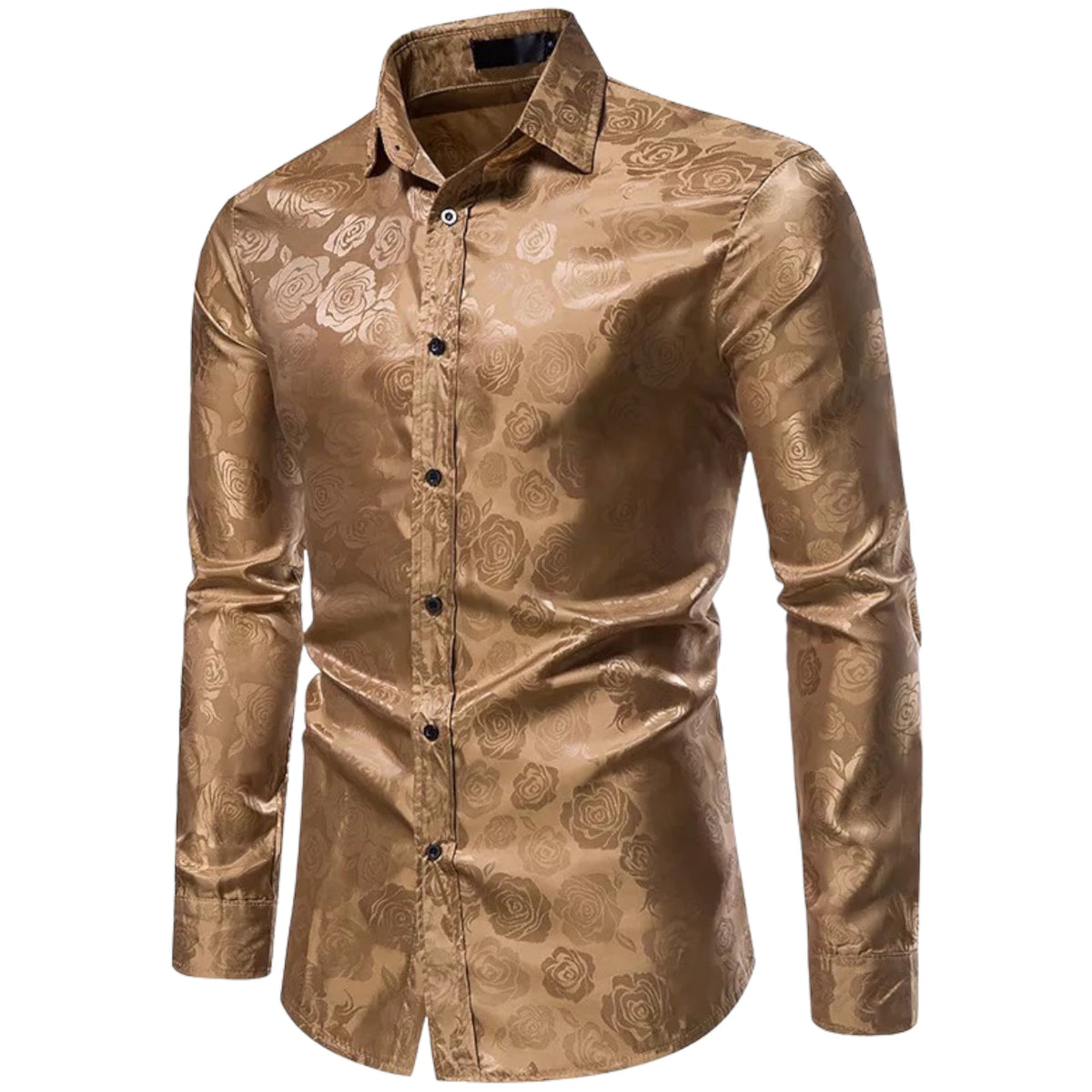 Chemise Homme Longue Détails Floraux Coton Polyester 5