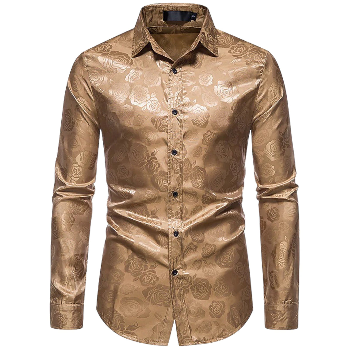 Chemise Homme Longue Détails Floraux Coton Polyester 6