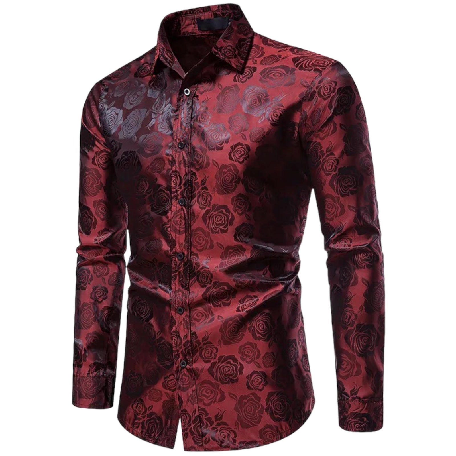 Chemise Homme Longue Détails Floraux Coton Polyester 7
