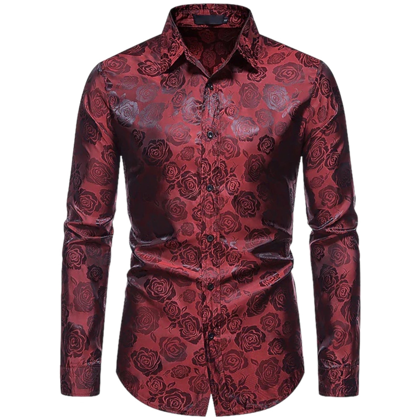 Chemise Homme Longue Détails Floraux Coton Polyester 8