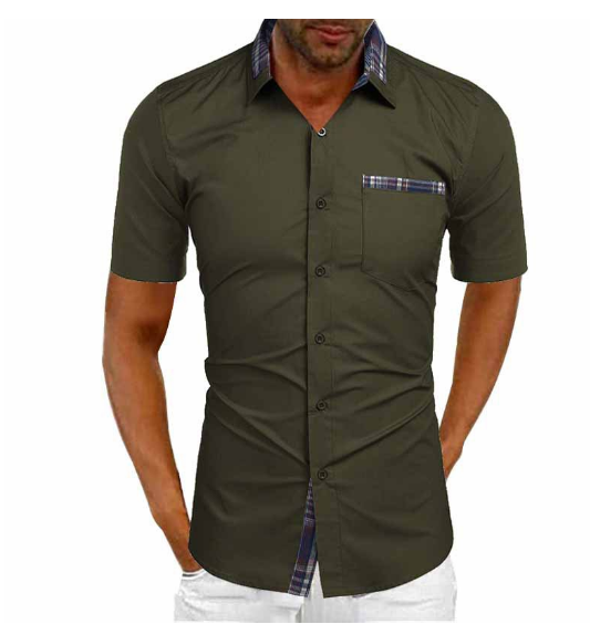 Chemise Homme Manches Courtes Coton Francesco Ajustée 8